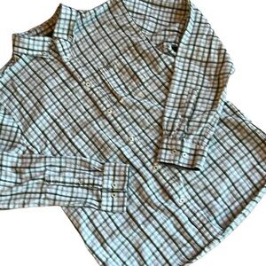 Racing Green | Men’s Button-down Plaid Flannel sz M